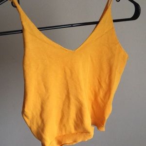 Yellow crop top